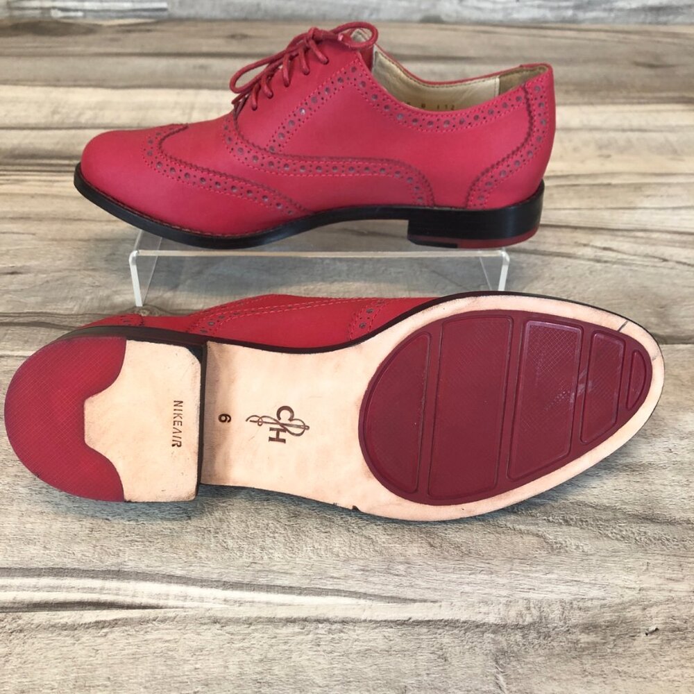 Cole Haan Gramercy Oxford with Nike Air Sole Size 6 Pink Reflective - Picture 4 of 6